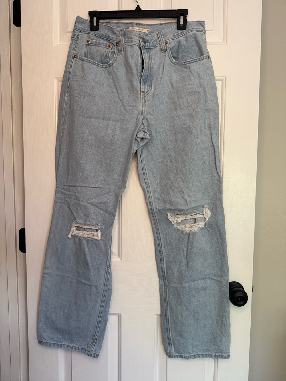 Levi's Light Blue Low Pro Straight Jeans